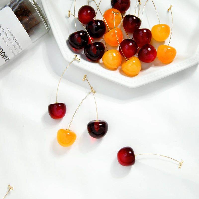 CHERRY FRUIT EUROPEAN STYLE EARRINGS