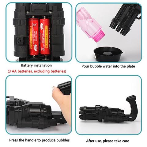AUTOMATIC WATER BUBBLE TOY GUN