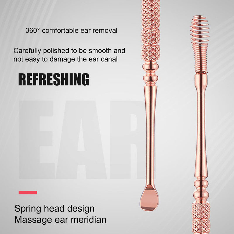 2PCS SPIRAL STAINLESS STEEL EAR WAX REMOVER