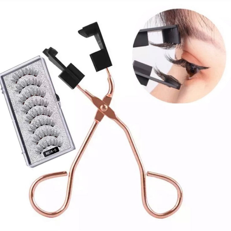 4 PAIRS MAGNETIC EYELASHES™ + NATURAL CURVED EYELASH APPLICATOR