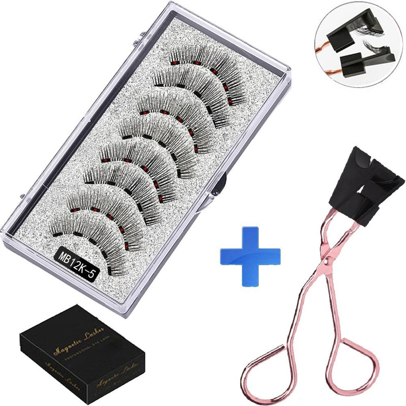 4 PAIRS MAGNETIC EYELASHES™ + NATURAL CURVED EYELASH APPLICATOR
