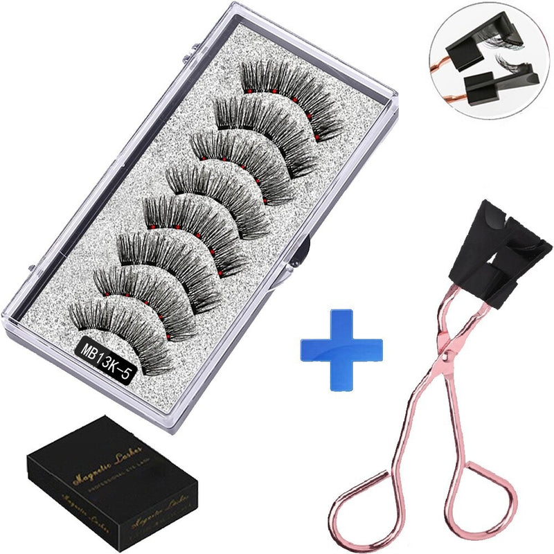 4 PAIRS MAGNETIC EYELASHES™ + NATURAL CURVED EYELASH APPLICATOR