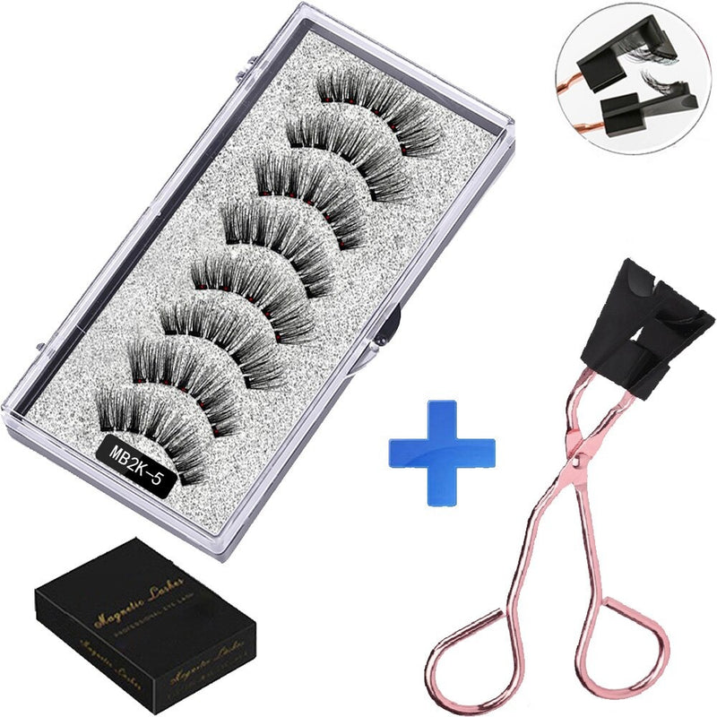 4 PAIRS MAGNETIC EYELASHES™ + NATURAL CURVED EYELASH APPLICATOR