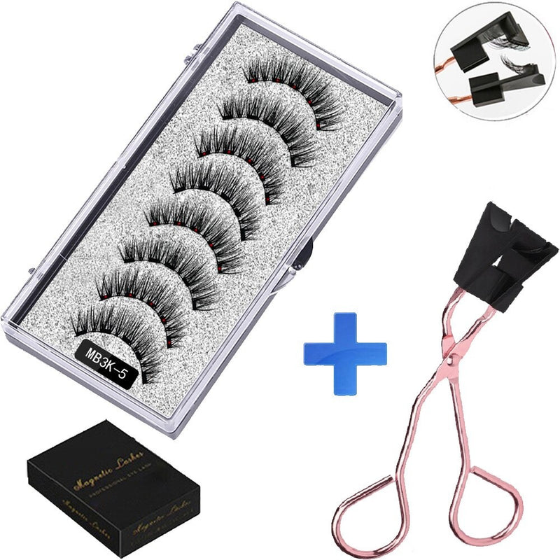 4 PAIRS MAGNETIC EYELASHES™ + NATURAL CURVED EYELASH APPLICATOR