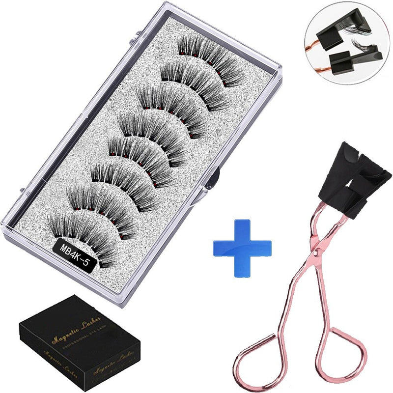 4 PAIRS MAGNETIC EYELASHES™ + NATURAL CURVED EYELASH APPLICATOR