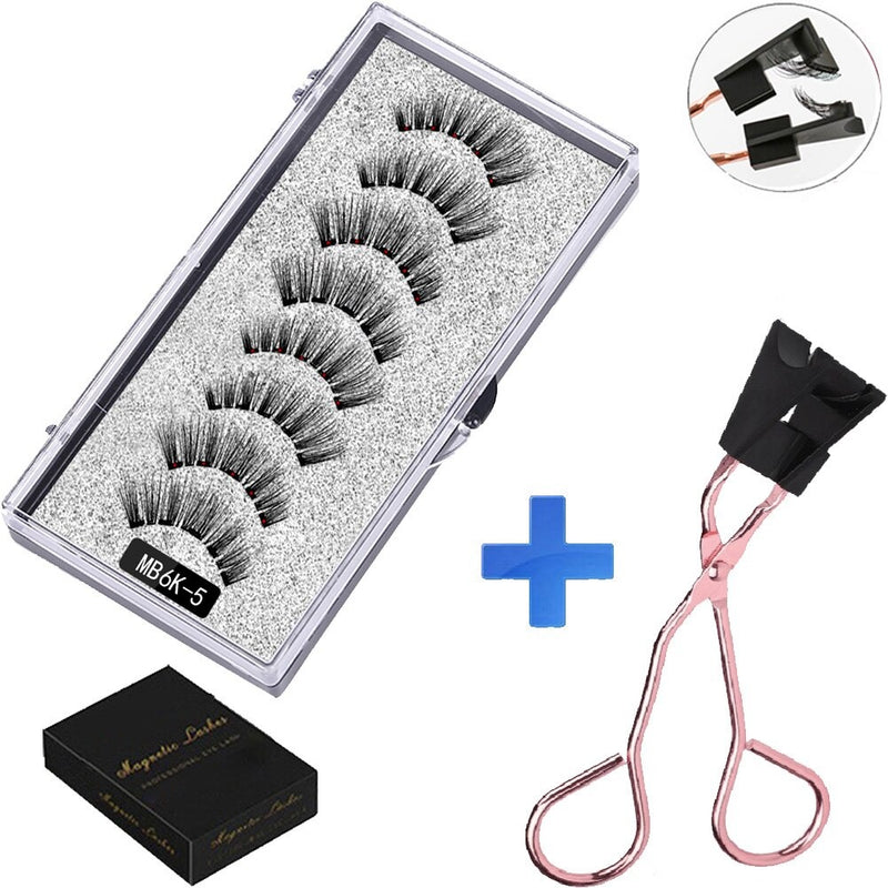 4 PAIRS MAGNETIC EYELASHES™ + NATURAL CURVED EYELASH APPLICATOR