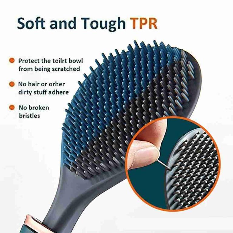 WALL MOUNTED SOFT SILICONE TOILET BRUSH
