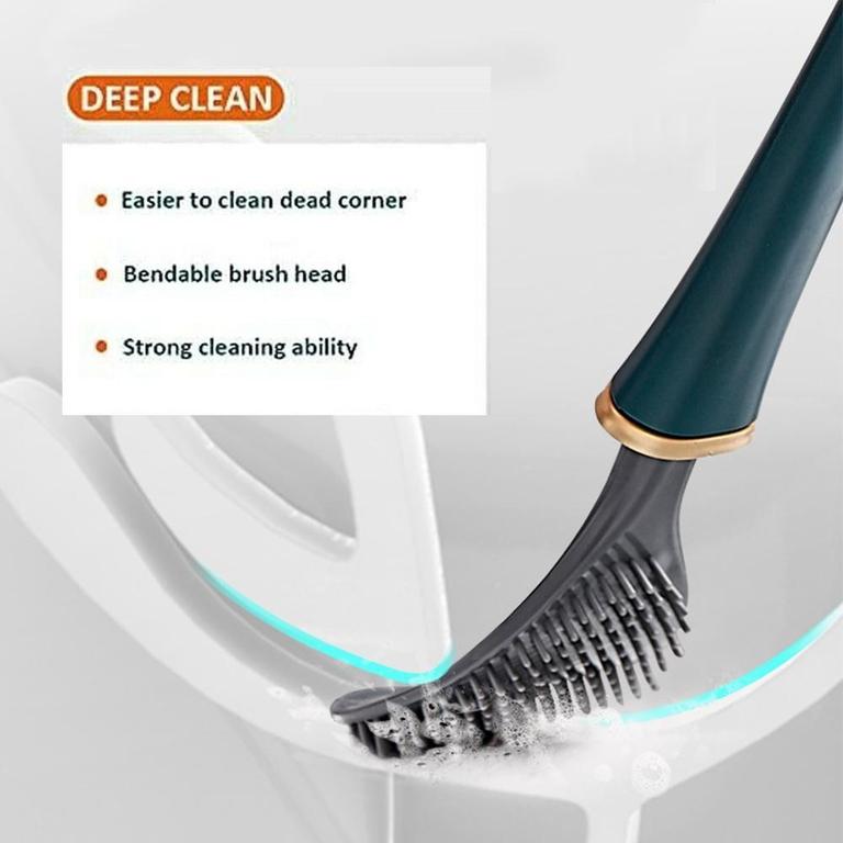 WALL MOUNTED SOFT SILICONE TOILET BRUSH