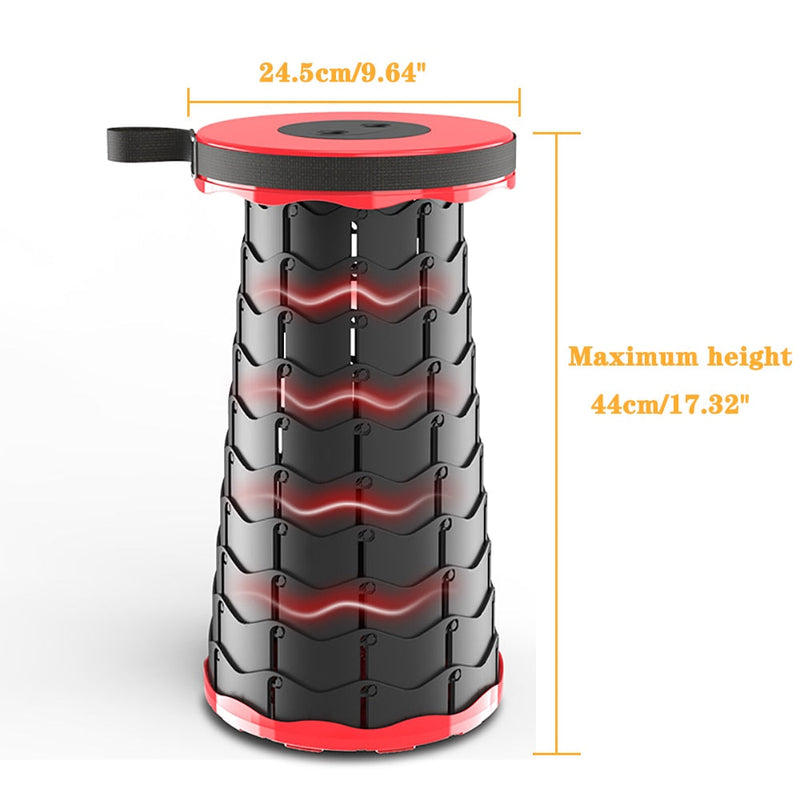 FOLDABLE RETRACTABLE TRAVEL HIKING STOOL