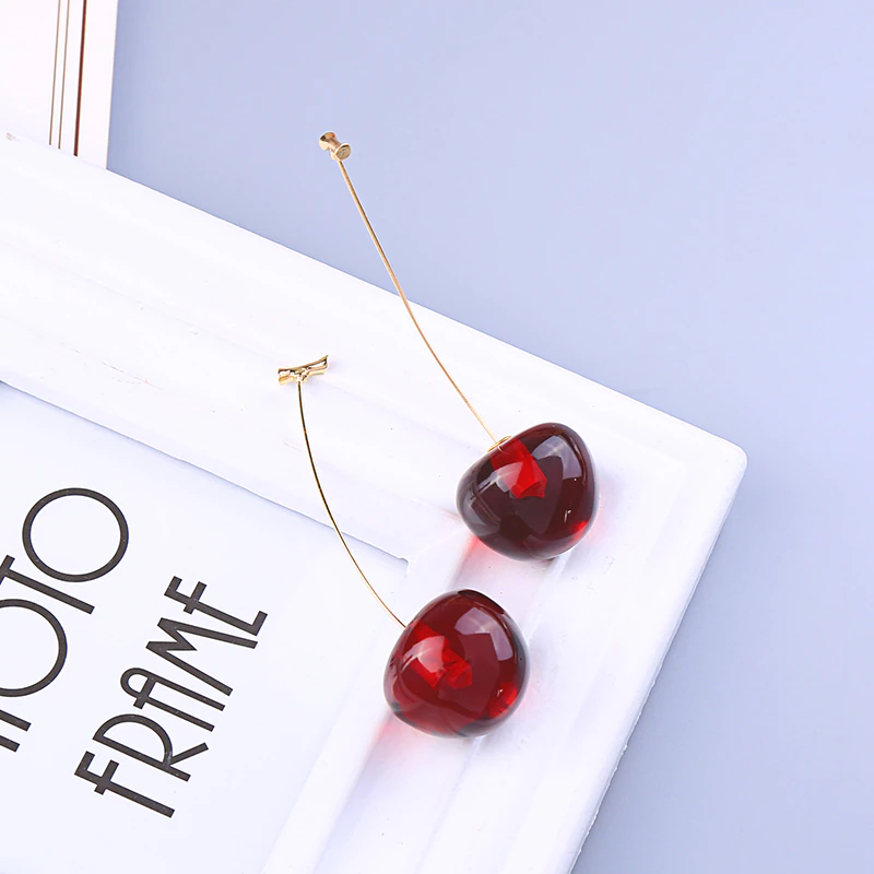 CHERRY FRUIT EUROPEAN STYLE EARRINGS