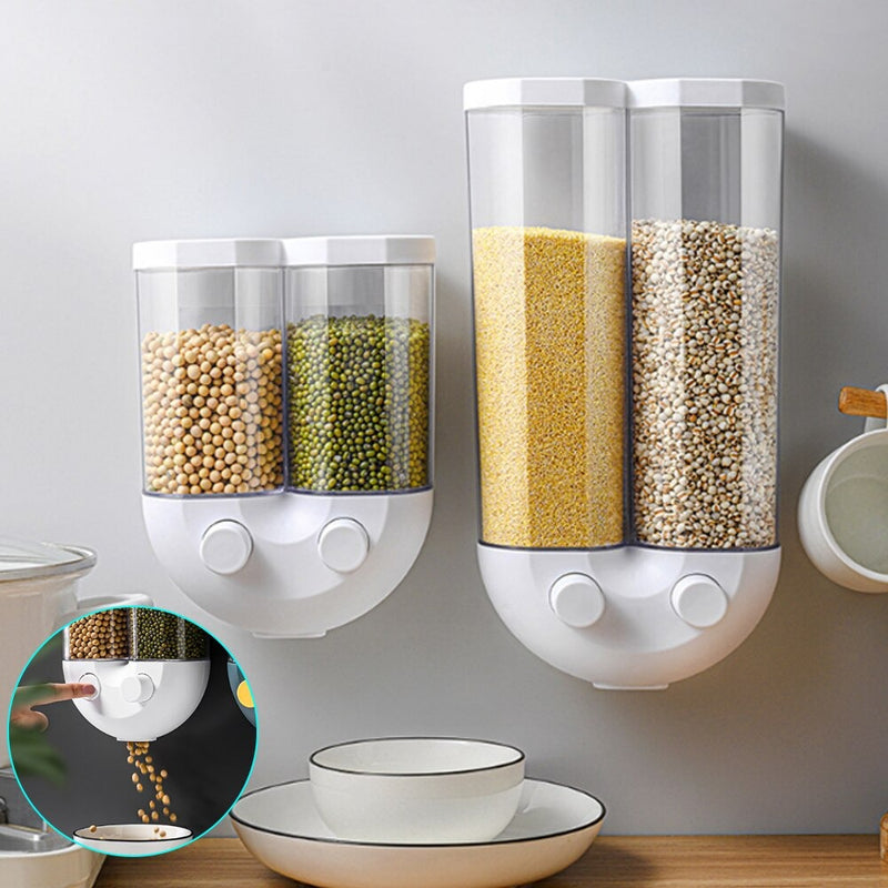 DOUBLE WALL MOUNTED FOOD DISPENSER